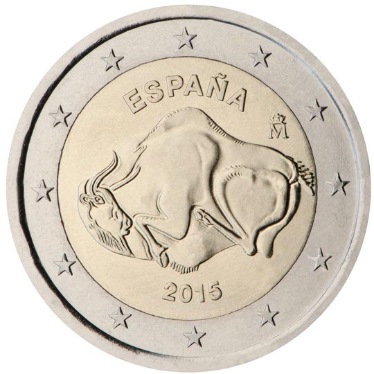 Image of 2 euro coin - Cave of Altamira | Spain 2015