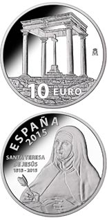 10 euro coin 500th Anniversary of Saint Teresa of Jesus | Spain 2015