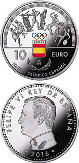 10 euro coin Spanish Olympic Team | Spain 2016
