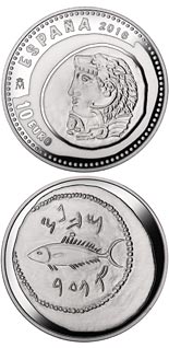 10 euro coin 7th Series Numismatic Treasures: Gadir Light Drachm | Spain 2016