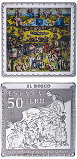 50 euro coin Spanish Museum Treasures IV: Bosch - The Garden of Earthly Delights | Spain 2016