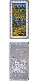 25 euro coin Spanish Museum Treasures IV: Bosch - The Garden of Eden | Spain 2016
