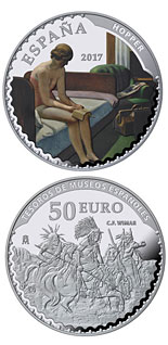 50 euro coin Spanish Museum Treasures V: 25th anniversary of the Thyssen-Bornemisza Museum | Spain 2017