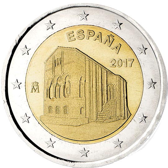 Image of 2 euro coin - Santa María del Naranco | Spain 2017