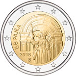 2 euro coin Historic Center of Santiago de Compostela | Spain 2018