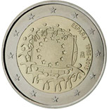 2 euro coin The 30th anniversary of the EU flag | Spain 2015