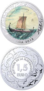 1.5 euro coin Scandinavian Drakkar | Spain 2018