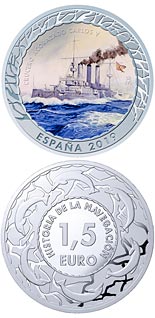 1.5 euro coin Spanish Cruiser Carlos V | Spain 2019