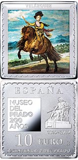 10 euro coin Bicentenary of the Museum del Prado - Prince Baltasar Carlos, on horseback | Spain 2019