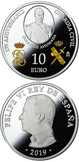 10 euro coin 175th Anniversary Civil Guard | Spain 2019