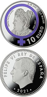 10 euro coin Emilia Pardo Bazan | Spain 2021