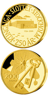 2000 krona coin 250th anniversary of Royal Palace in Stockholm | Sweden 2004