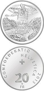 20 franc coin First transalpine flight 1913 | Switzerland 2013