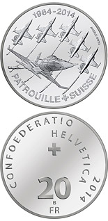 20 franc coin 50 years of Patrouille Suisse | Switzerland 2014
