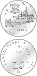 20 franc coin Steamboat Uri  | Switzerland 2017