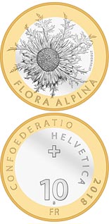 10 franc coin Carline thistle | Switzerland 2018