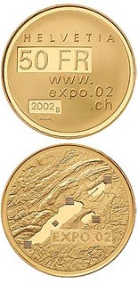 50 franc coin Expo.02  | Switzerland 2002