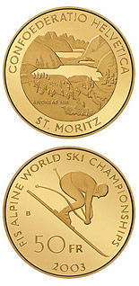 50 franc coin The Alpine World Ski Championships | Switzerland 2003
