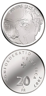 20 franc coin 100 years of the Swiss National Bank | Switzerland 2007
