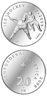 20 franc coin Ice hockey Centenary | Switzerland 2008
