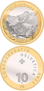 10 franc coin Morteratsch glacier | Switzerland 2022