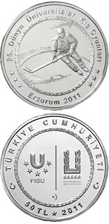 50 Lira coin XXV. World University Winter Games in Erzurum – Hockey | Turkey 2011