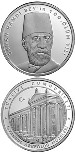 50 Lira coin 100th Anniversary of the Death of Osman Hamdi Bey  | Turkey 2010
