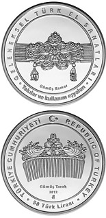 50 Lira coin Traditional Turkish Handicrafts | Turkey 2012