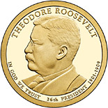 1 dollar coin Theodore Roosevelt (1901-1909) | USA 2013