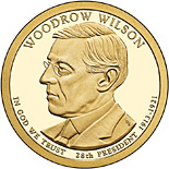 1 dollar coin Woodrow Wilson (1913-1921) | USA 2013