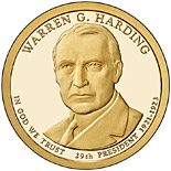 1 dollar coin Warren Harding (1921-1923) | USA 2014