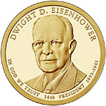 1 dollar coin Dwight D. Eisenhower (1953-1961) | USA 2015