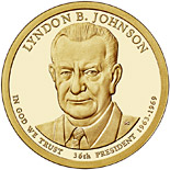 1 dollar coin Lyndon B. Johnson (1963-1969) | USA 2015