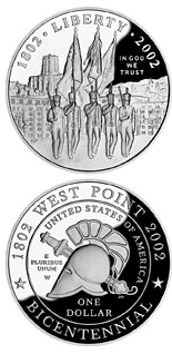0.5 dollar coin West Point Bicentennial  | USA 2002
