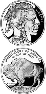 1 dollar coin American Buffalo  | USA 2001