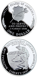1 dollar coin Law Enforcement  | USA 1997