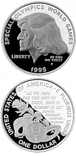 1 dollar coin Special Olympics World Games  | USA 1995