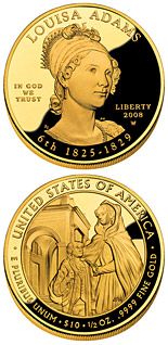 10 dollar coin Louisa Adams  | USA 2008