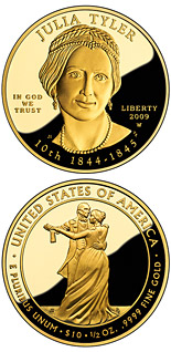 10 dollar coin Julia Tyler  | USA 2009