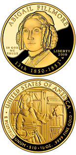 10 dollar coin Abigail Fillmore  | USA 2010