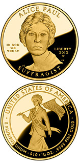 10 dollar coin Alice Paul | USA 2012