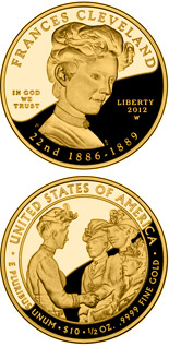 10 dollar coin Frances Cleveland  | USA 2012