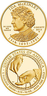 10 dollar coin Ida McKinley  | USA 2013