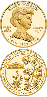 10 dollar coin Ellen Wilson | USA 2013