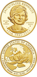 10 dollar coin Jacqueline Kennedy  | USA 2015