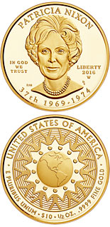 10 dollar coin Patricia Ryan (Pat) Nixon  | USA 2016