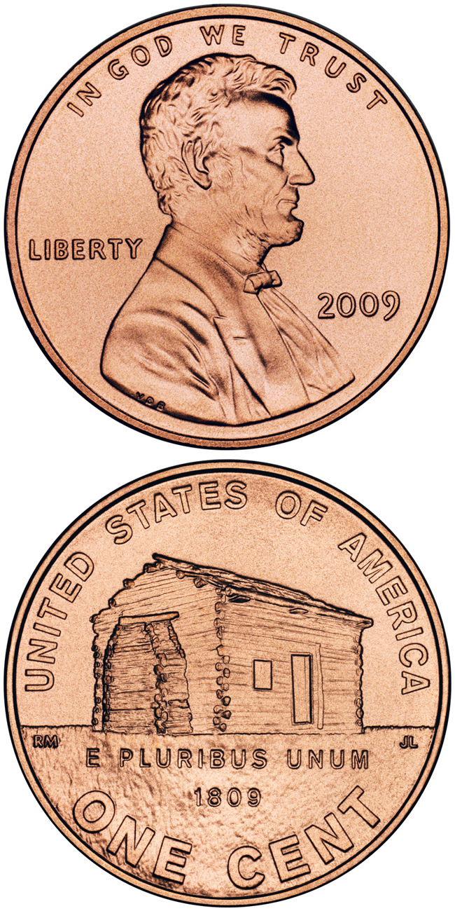 Image of 1 cent coin - Lincoln – Birth and Early Childhood in Kentucky  | USA 2009