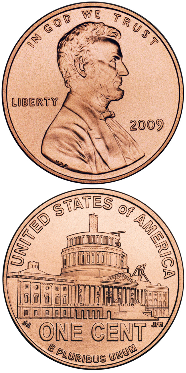 Image of 1 cent coin - Lincoln – Presidency in DC  | USA 2009