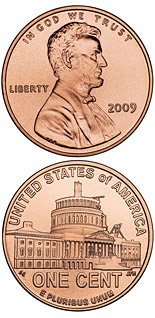 1 cent coin Lincoln – Presidency in DC  | USA 2009