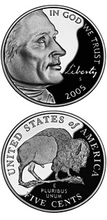 5 cent coin American Bison  | USA 2005